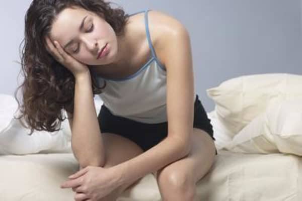 Mujer con estrés y no se mueve