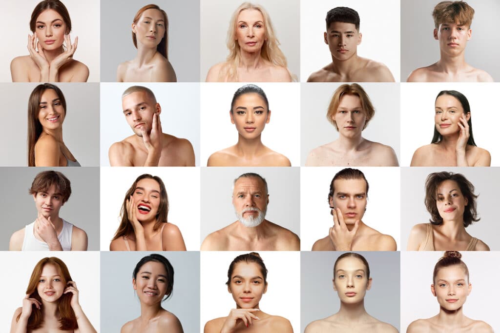 Personas que cuidan su flora cutánea y microbiota de la piel para evitar afecciones en la piel